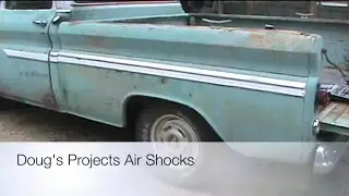 Replacing the rear shocks with air shocks on a Chevy C10 Truck