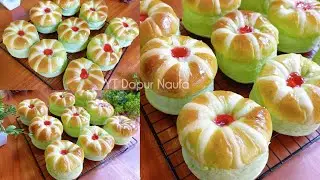 Roti Pandan isi Vla Susu/Vanila | Super Lembut & Wangi, 1x proofing!