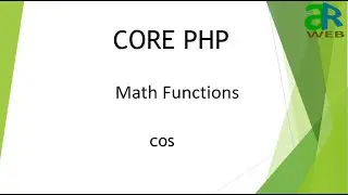 #5 - cos in PHP || PHP Math Functions