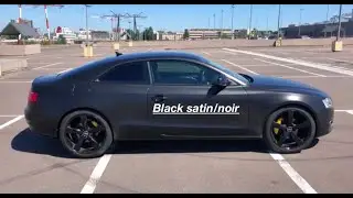 Audi A5 covering Noir satin  Black satin Akram GMK 4K HD