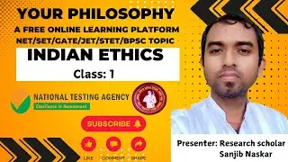 Indian Ethics Philosophy ugc net | Indian Ethics Philosophy | STET Philosophy class | UGC NET SET 