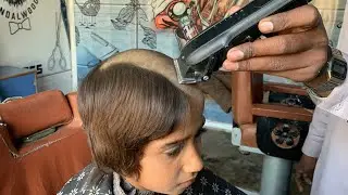 ASMR Hair Transformation | Long Brown Hair to Clean Shaved Head