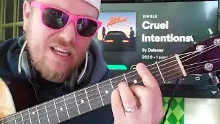 How To Play Cruel Intentions Delacey, G-Eazy // guitar lesson beginner tutorial easy chords