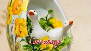 Decoupage - Gipsowe jajko 3D - instrukcja krok po kroku