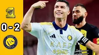 Ronaldo beats Benzema at King Abdullah Sports City Stadium. #alnassr #alittihad #ronaldo #benzema 