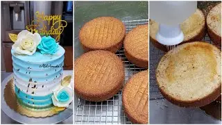 esto hago cuando me piden un pastel seco SIN 3 LECHES, pocas porciones pero ALTO