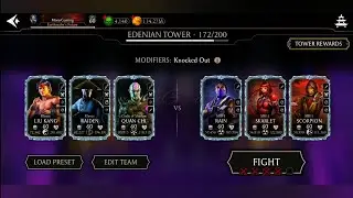 MORTAL KOMBAT MOBILE, EDENIAN TOWER FATAL BOSS 172/200 GAMEPLAY.