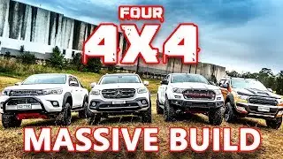 4x4 Build - Mercedes X-Class | 2 Ford Rangers | Toyota Hilux | All in 1 day.