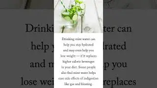 did you know? the #amazing #benefits of #mintwater