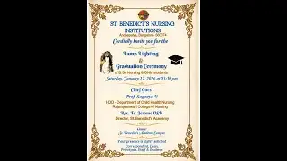 Lamp Lighting & Graduation Ceremony 2K26 -   ST. BENEDICT'S GROUP OF INSTITUTIONS