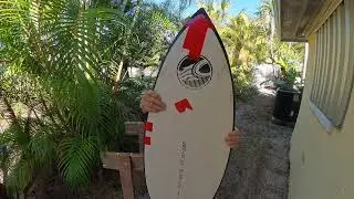 How to install a nose protector on a surfboard.