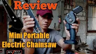 Review Mini Portable Electric Chainsaw | mini gergaji listrik