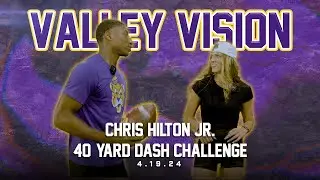 LSU Wide Receiver Chris Hilton Jr. 40-Yard Dash Interview Challenge