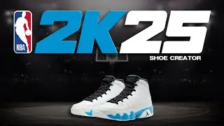 NBA 2K25 Shoe Creator - How to make Air Jordan Retro 9 'Powder Blue'