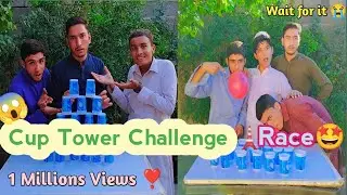 World Record Largest Paper Cup Tower🗼|The Fastest Cup Stacker in Texas |Cup Tower fail wait for it 😭