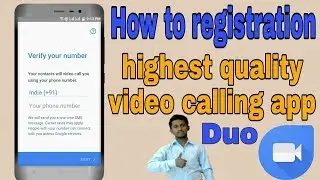 How to registration duo application high quality video calling app.by RksTechnical RksTechnical