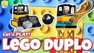 Play In English! Lego DUPLO Wrecking Ball! (DUPLO 10932) | 英語でレゴ、デュプロ