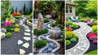 80+ Astonishing Front Yard Landscaping and Pebbles stone Ideas for Stunning Curb Appeal
