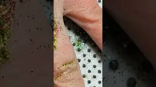 An unbelievably slow glitter peel ASMR, most satisfying close up ever.