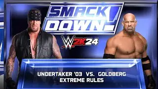 WWE 2k25 - Андертейкер '03 против Голдберга: матч по экстремальным правилам на Smackdown