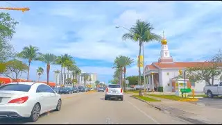 4K Hollywood Florida drive Dania Beach to Fort Lauderdale US1