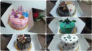 طلبيات النهاردة 👌خمس تورت مقاسات واشكال مختلفة 👌ازاي برتب نفسي للشغل خصوصا التسليم ١٠ الصبح