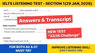 IELTS Listening 2026 – Section 1 | With Answers & Transcript (29 Jan 2026)