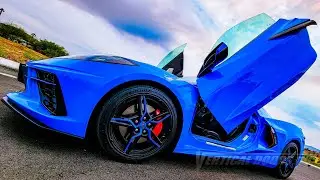 C8 Corvette with Lambo Doors Conversion Kit, manufactured and installed by Vertical Doors, Inc.