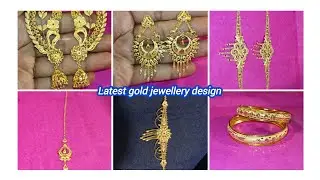 Latest design 22k gold jewellery for wedding kanbala,choker, necklace, earrings | 