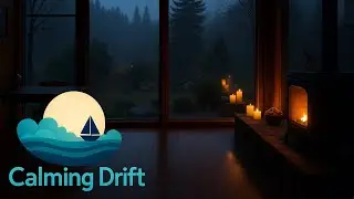 Cozy Cabin Ambience with Fireplace & Candlelight | Relax, Sleep, Study