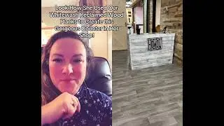 | The Currie Roots love how this reclaimed wood counter turned out! #ReclaimedWood #RusticDecor