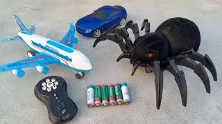 Smoke Spray spider, Rc plane unboxing, Rc racing car unboxing and testing