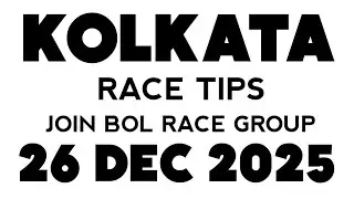 Kolkata Race Tips 🤩🏆🔥| 26-12-2025 | Best  Race Tips | KARERA TIPS| Horse Racing | LIVE VIDEO |