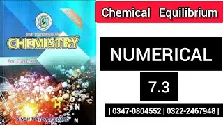 Numerical number 7.3 | Chemical Equilibrium | XI chemistry | New Book