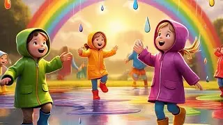 🌈 Rainbow Rain | Fun Kids&rsquo; Nursery Rhyme & Sing-Along Song! ☔🎶