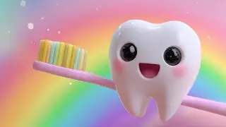 🌈🪥 Rainbow Teeth Brush Song &mdash; fun tooth brushing routine