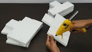 Amazing 2 Home Made Tabletop Water Fountains | Making DIY Water Fountains Using Thermocol  & Cement