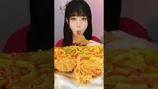 Crispy fried chicken gong CAI ble Turkey noodles crispy and delicious #Real life sharing