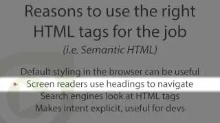 8. Why to use meaningful HTML tags, also known as semantic HTML
