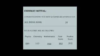 JEE ADVANCED TOPPER MARKS |  JEE ADVANCED 2020 TOPPER | AIR -1 | AIR-1 MARKS | #shorts | #dkb21