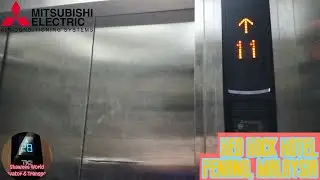 2 Mitsubishi elevator at Red Rock Hotel Georgetown, Penang, Malaysia.