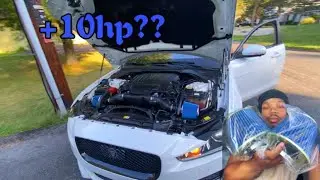 OPEN AIR INTAKE ON SUPERCHARGED JAG XE R sport (I LET MY BROTHER DRIVE)