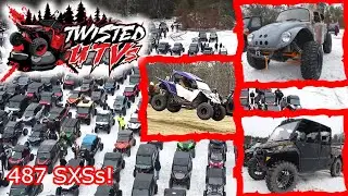Michigan's Largest UTV Group Ride | Twisted UTVs 4th annual Winter Ride | SXS/UTV | JUMPING | RZR
