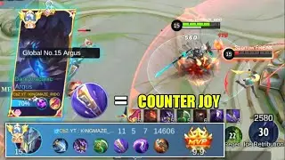 BUILD UNTUK COUNTER JOY!! META ARGUS GOLDEN STAFF TERLALU OP | TOP GLOBAL ARGUS | MLBB