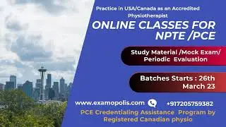 NPTE /PCE online classes www.examopolis.com