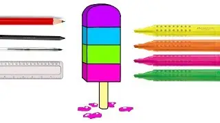 How to Draw a Colorful Ice cream for Kids