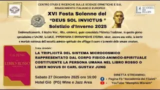 𝐗𝐕𝐈 𝐅𝐞𝐬𝐭𝐚 𝐒𝐨𝐥𝐞𝐧𝐧𝐞 𝐝𝐞𝐥 '𝐃𝐄𝐔𝐒 𝐒𝐎𝐋 𝐈𝐍𝐕𝐈𝐂𝐓𝐔𝐒' - Il Libro Rosso di C.G. Jung