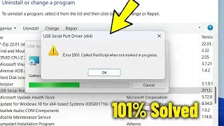 Error 2503. Called RunScript when not marked in progress - How To Fix Uninstall or Install Program ✅