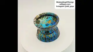 MonkeyfingeR Design, Pixel Ape Helium, Slime and Brine colorway, 360&deg; view.