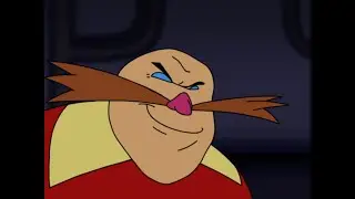 eggman running over sonic